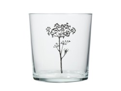 Glas zwarte bloem 